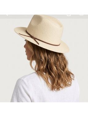 Brixton Valley Straw Hat Sun Hat Fedora Tan Natural New Beach